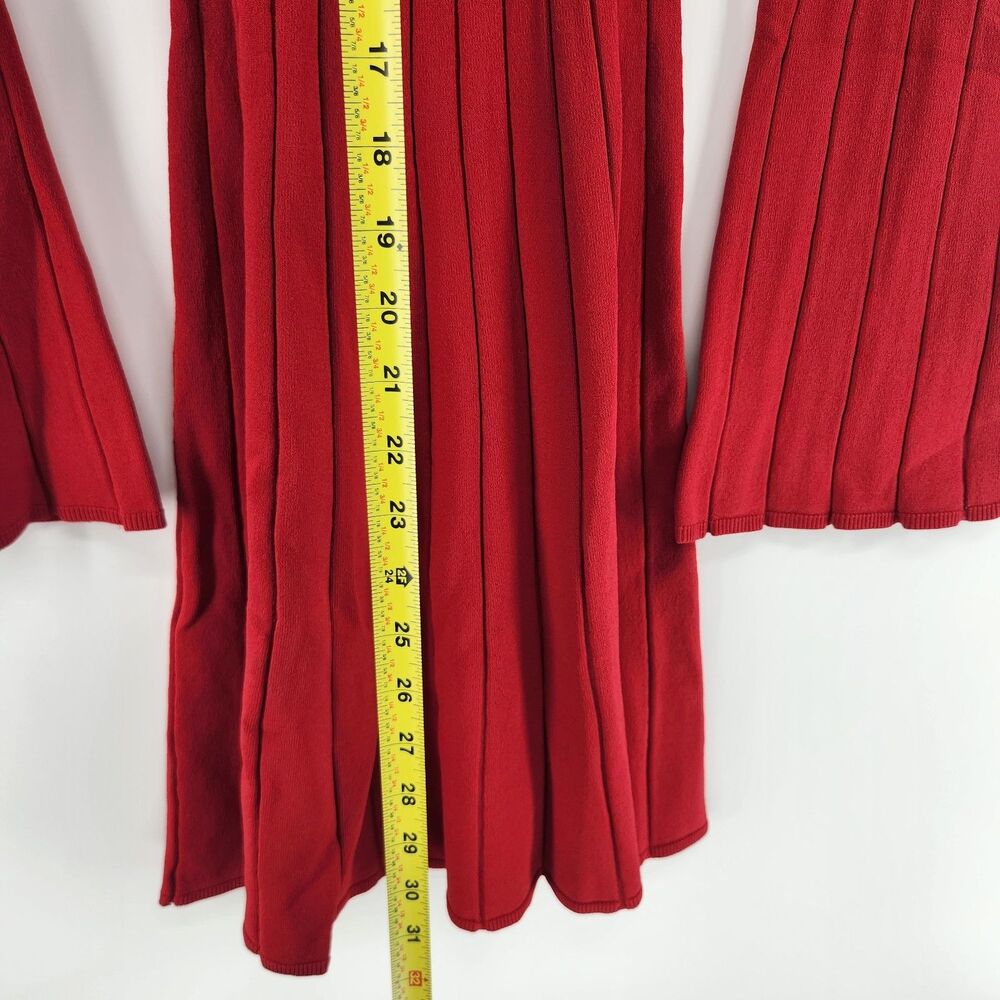 J. Crew Women's XS Deep Ruby Red Rib Knit Mini Sweater Dress NWT - Picture 7 of 8